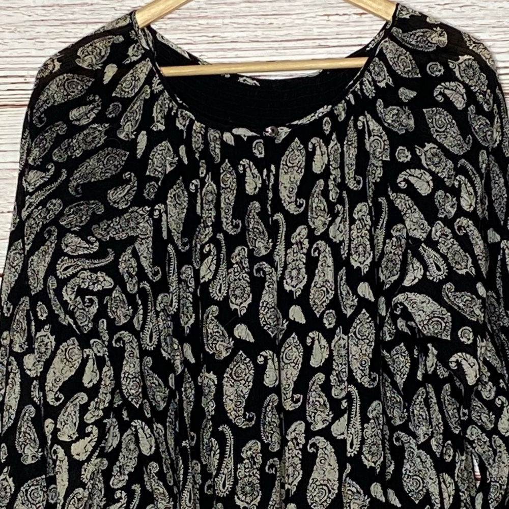 Roller Rabbit Clinton Clemente Dress in Black Paisley Sz XL - Picture 14 of 16